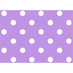 Polka Dots - White on Bright Lavender Violet Birthday Cake 3D Greeting Card (7x5)