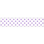 Polka Dots - Bright Lavender Violet on White Flano Scarf (Small)