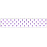 Polka Dots - Bright Lavender Violet on White Flano Scarf (Large)