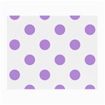 Polka Dots - Bright Lavender Violet on White Small Glasses Cloth