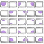Polka Dots - Bright Lavender Violet on White 9mm Italian Charm (25 pack)