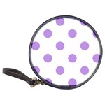 Polka Dots - Bright Lavender Violet on White Classic 20-CD Wallet