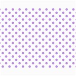 Polka Dots - Bright Lavender Violet on White Collage 11  x 14 