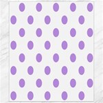 Polka Dots - Bright Lavender Violet on White Canvas 8  x 10 