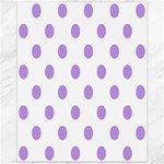 Polka Dots - Bright Lavender Violet on White Canvas 11  x 14 