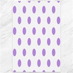 Polka Dots - Bright Lavender Violet on White Canvas 12  x 18 
