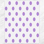 Polka Dots - Bright Lavender Violet on White Canvas 16  x 20 