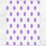 Polka Dots - Bright Lavender Violet on White Canvas 18  x 24 