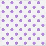 Polka Dots - Bright Lavender Violet on White Canvas 20  x 20 