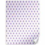 Polka Dots - Bright Lavender Violet on White Canvas 36  x 48 