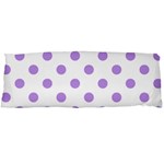 Polka Dots - Bright Lavender Violet on White Body Pillow Case (Dakimakura) (One Side)