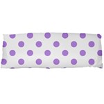 Polka Dots - Bright Lavender Violet on White Body Pillow Case Dakimakura (Two Sides)