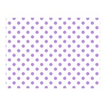 Polka Dots - Bright Lavender Violet on White Double Sided Flano Blanket (Mini)