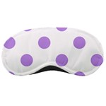 Polka Dots - Bright Lavender Violet on White Sleeping Mask