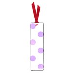 Polka Dots - Bright Lavender Violet on White Small Book Mark