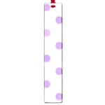 Polka Dots - Bright Lavender Violet on White Large Book Mark