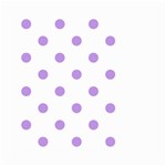 Polka Dots - Bright Lavender Violet on White Small Garden Flag (Two Sides)