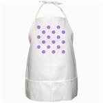 Polka Dots - Bright Lavender Violet on White BBQ Apron