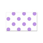 Polka Dots - Bright Lavender Violet on White Sticker Rectangular (10 pack)