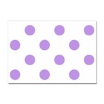 Polka Dots - Bright Lavender Violet on White Sticker A4 (10 pack)