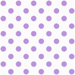 Polka Dots - Bright Lavender Violet on White ScrapBook Page 8  x 8 