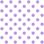Polka Dots - Bright Lavender Violet on White ScrapBook Page 12  x 12 