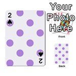 Polka Dots - Bright Lavender Violet on White Playing Cards 54 Designs