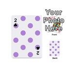 Polka Dots - Bright Lavender Violet on White Playing Cards 54 (Mini)