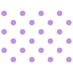 Polka Dots - Bright Lavender Violet on White Birthday Cake 3D Greeting Card (7x5)