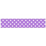 Polka Dots - White on Lavender Violet Flano Scarf (Small)