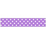 Polka Dots - White on Lavender Violet Flano Scarf (Large)