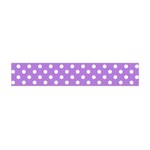 Polka Dots - White on Lavender Violet Flano Scarf (Mini)