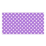 Polka Dots - White on Lavender Violet Satin Shawl
