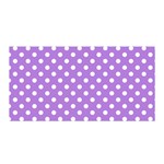 Polka Dots - White on Lavender Violet Satin Wrap
