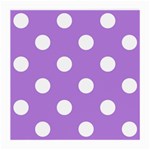 Polka Dots - White on Lavender Violet Medium Glasses Cloth
