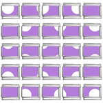 Polka Dots - White on Lavender Violet 9mm Italian Charm (25 pack)