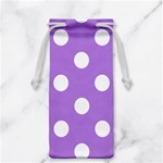 Polka Dots - White on Lavender Violet Jewelry Bag