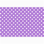 Polka Dots - White on Lavender Violet Collage 12  x 18 