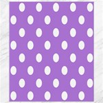 Polka Dots - White on Lavender Violet Canvas 8  x 10 