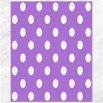 Polka Dots - White on Lavender Violet Canvas 11  x 14 
