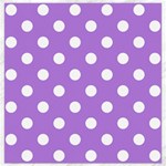 Polka Dots - White on Lavender Violet Canvas 12  x 12 