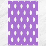 Polka Dots - White on Lavender Violet Canvas 12  x 18 