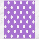 Polka Dots - White on Lavender Violet Canvas 16  x 20 