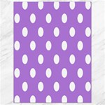 Polka Dots - White on Lavender Violet Canvas 18  x 24 