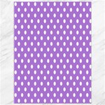Polka Dots - White on Lavender Violet Canvas 36  x 48 