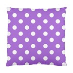 Polka Dots - White on Lavender Violet Standard Cushion Case (Two Sides)