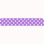 Polka Dots - White on Lavender Violet Small Bar Mat