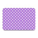 Polka Dots - White on Lavender Violet Plate Mat