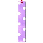 Polka Dots - White on Lavender Violet Large Book Mark