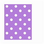 Polka Dots - White on Lavender Violet Small Garden Flag (Two Sides)